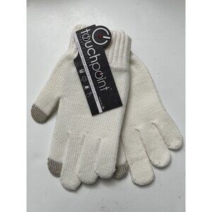 Touchpoint Smart Gloves For Touch Sensitive Devices One Size White Ivory‎